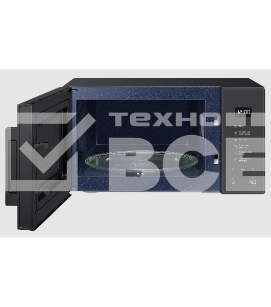 Микроволновая печь Samsung MS23T5018AC/BW антрацит, 23 л, 800 Вт, переключатели - сенсор