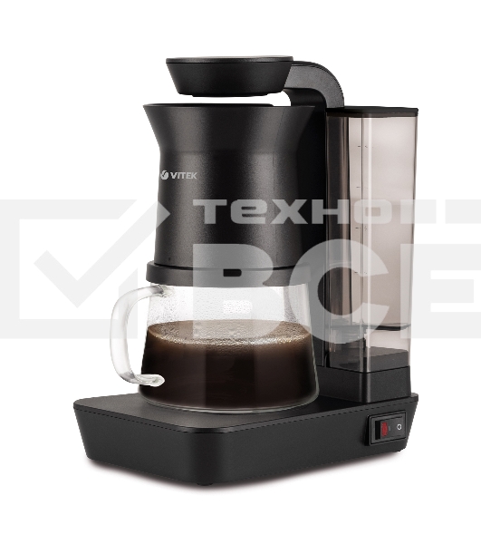 Кофеварка капельная Vitek Metropolis VT-8381 MC черный, исп. кофе - молотый, 0.54 л, 680 Вт.