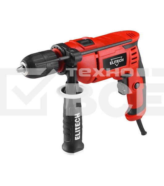 Дрель Elitech ДУ 085РЭ, 850 Вт, сетевая, ударная