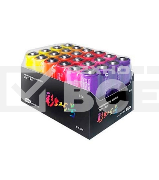 Прочее ZMI Батарейки ZI5 AA524 AA rainbow alkaline battery (24pcs) (ZMKAA524CNCM) 