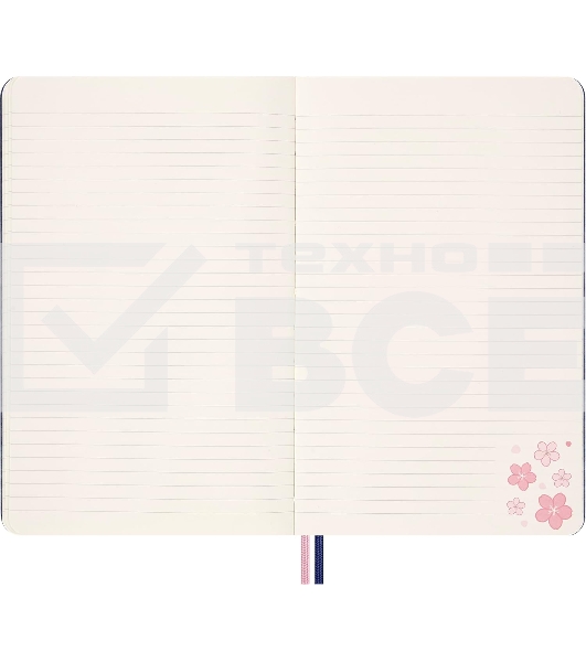 Блокнот Moleskine LIMITED EDITION SAKURA LESU08MM710BOX Pocket 90x140мм, обложка текстиль, 160 страниц, линейка, подарочная коробка, синий, 2025