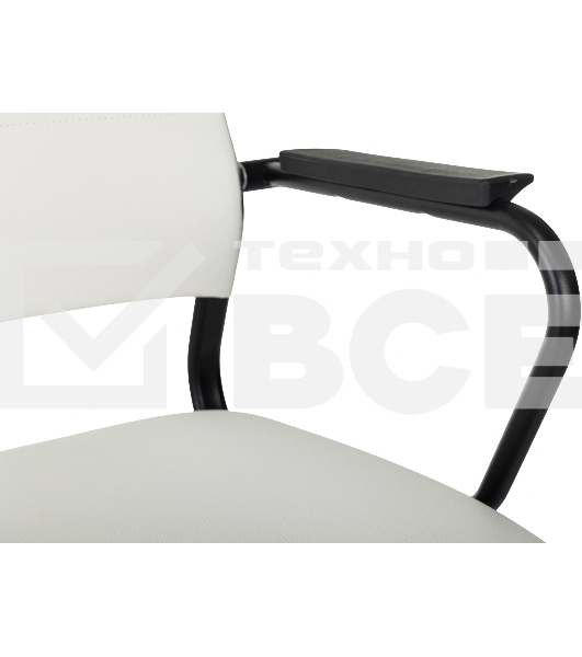 Кресло руководителя Бюрократ CH BALANCE белый экокожа крестов. металл черный