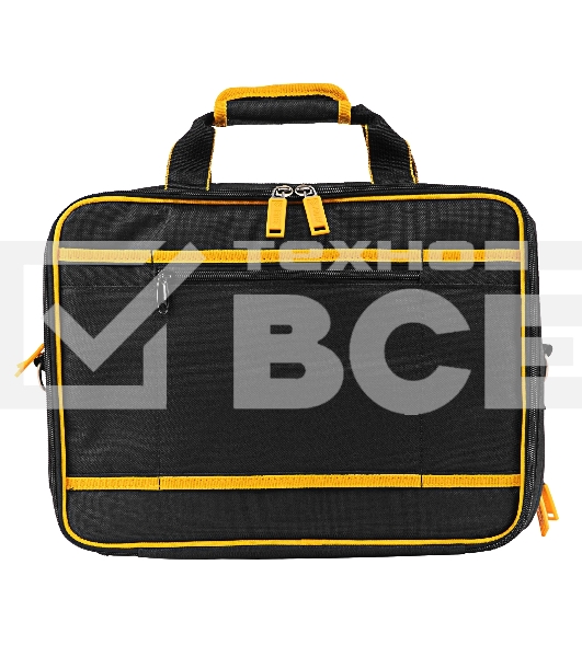 Сумка для инструмента Denzel 400х170х300 мм, 3 отделения, 28 карманов, наплечный ремень