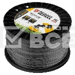 Леска для триммера Denzel двухкомпонентная звезда, 2,7 мм х 202 м, на DIN катушке EXTRA CORD, фото 1