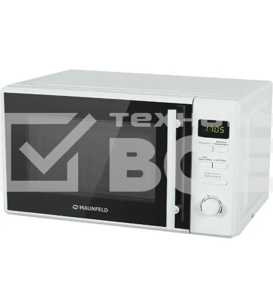Микроволновая печь Maunfeld MFSMO.20.7TWH белый, 20 л, 700 Вт, переключатели - поворотный механизм/кнопки