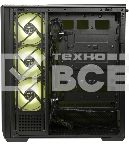 Компьютерный корпус MSI MAG PANO 130R PZ 2xUSB 3.2 Gen 1, 1xUSB 3.2 Gen2 Type-C, 3x120мм ARGB Reverse Blade Fan, 1x120мм ARGB Fan, 1 to 3 Fan PWM Splitter, Tempered Glass Window