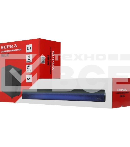 Саундбар SUPRA SSB-205 2.1 40Вт+60Вт черный