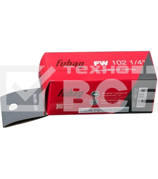 Фильтр влагоотделитель редуктор для пневмоинструмента Fubag FW-102