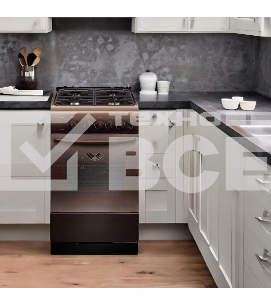 Плита газовая Gefest CG 50M04 K83 коричневый, конфорок 4 газовых, духовка 42 л, 50 см x 85 см x 57 см