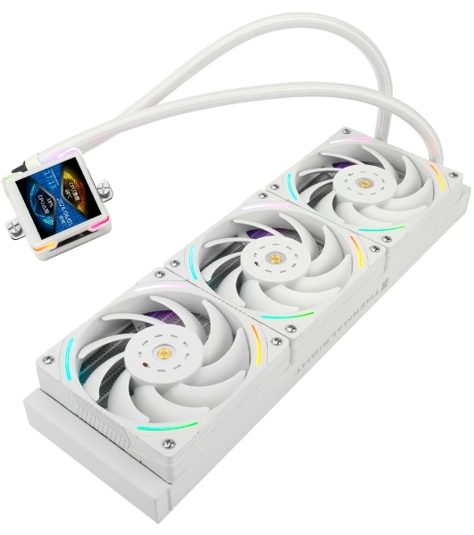 Система жидкостного охлаждения Thermalright Elite Vision 360 (360mm, LED, White, ARGB/Fans: 3x120mm, 69CFM, 27dBA, 2150RPM/Pump height 63mm, Rad thickness 27mm/S: 1700, 1200, 1851, 115X, 2011, 2066, AM5, AM4)