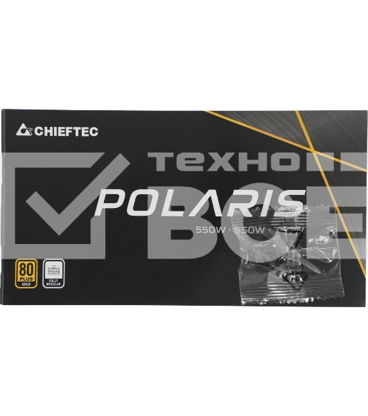 Блок питания Chieftec Polaris PPS-750FC, 750Вт, 80 PLUS Gold, 120мм, модульный, черный