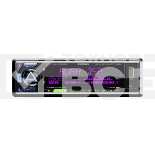 Автомагнитола AURA INDIGO-876DSP, 1 DIN, Bluetooth, USB Type-A, AUX, пульт ДУ