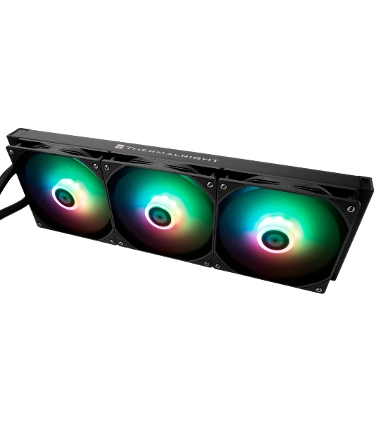 Система жидкостного охлаждения Thermalright Frozen Warframe 420 ARGB Soc-AM5/AM4/1200/1700/1851 черный 4-pin 29.8dB Al LCD Ret (F-WFRAME-420-BL-ARGB)