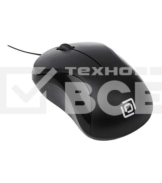 Мышь проводная Oklick 115SR черный, 1000 dpi, USB, кнопки - 3
