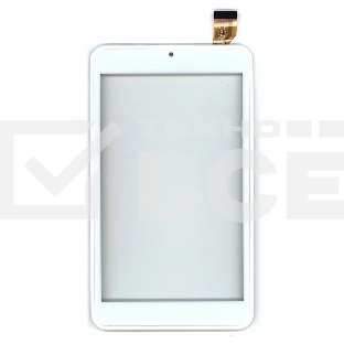 Сенсорное стекло (тачскрин) для Евросеть E-TAB 7.11, белое с рамкой