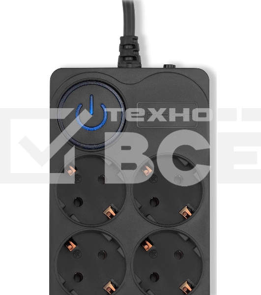 Сетевой фильтр Ippon BK-8-EU-3-16-B 3м (8 розеток) черный (коробка)