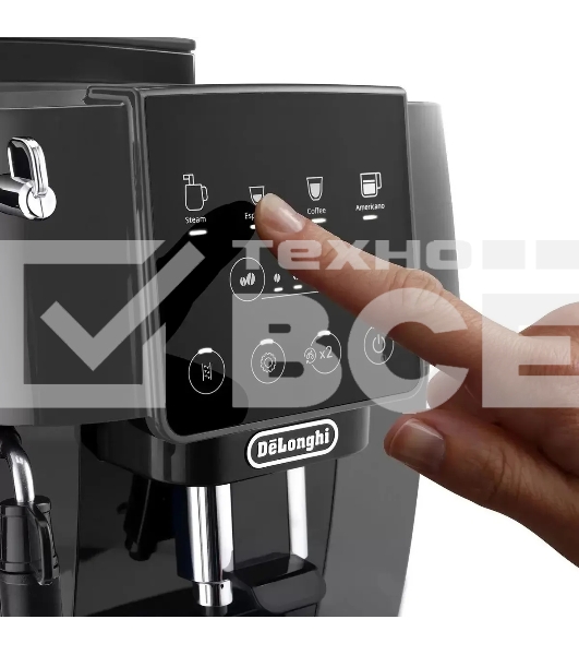 Кофемашина автоматическая DeLonghi ECAM220.22.GB черный, исп. кофе - зерновой/молотый, 1.8 л, 1450 Вт, 15 Бар.