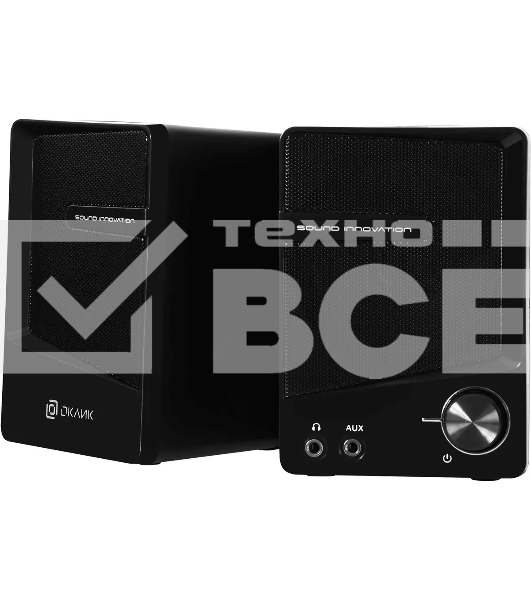 Колонки Oklick OK-126 2.0 черный 6Вт