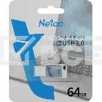 Флеш диск Netac 64Gb UA31 NT03UA31N-064G-20BL USB2.0, синий, фото2