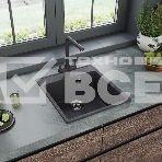 Кухонная мойка Maunfeld Perla 460 MFQS-460DGR темно-серый, фото2