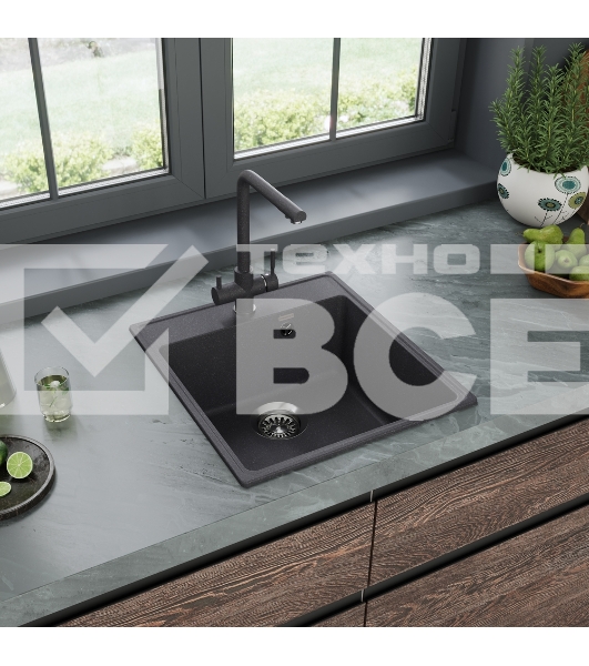 Кухонная мойка Maunfeld Perla 460 MFQS-460DGR темно-серый