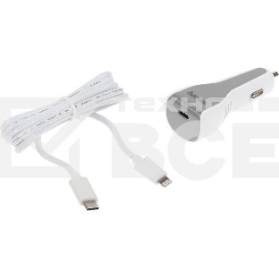 Комплект зарядное устройство Hama H-183317 3A PD для Apple кабель Apple Lightning/Type-C белый
