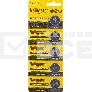 Элемент питания NAVIGATOR NBT-CR2016-BP5