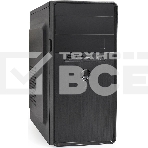 Компьютерный корпус Minitower ExeGate BA-309-UNS500 (mATX, БП UNS500 с вент. 12см, 2*USB, HD аудио, черный), фото 1