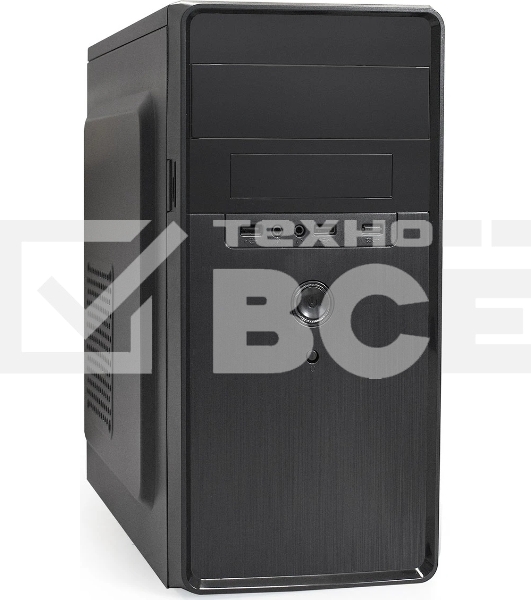 Компьютерный корпус Minitower ExeGate BA-309-UNS500 (mATX, БП UNS500 с вент. 12см, 2*USB, HD аудио, черный)