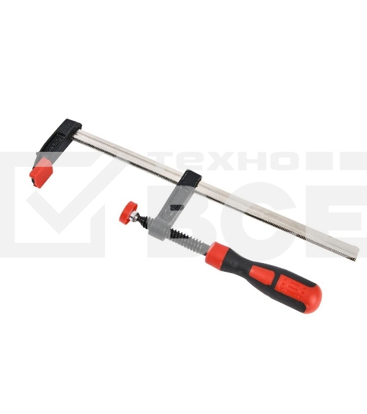 Струбцина F-образная усиленная Deli DL110525Z 250x50 мм, макс. усилие зажима 2000N, резьба 12мм