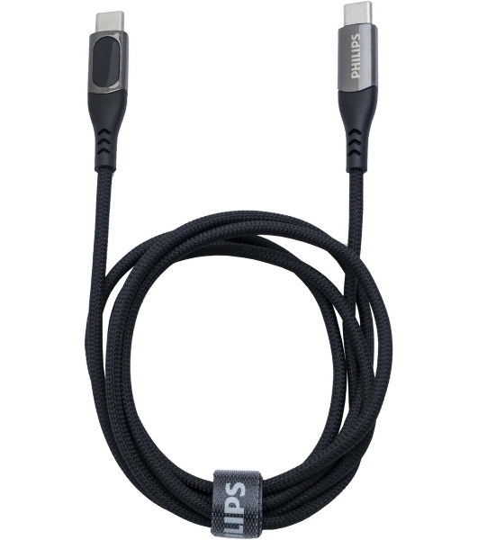 Кабель Philips DLC9100 USB Type-C (m)-USB Type-C (m) 1.2м черный коробка (упак.:1шт)