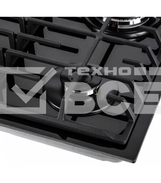 Газовая варочная панель Maunfeld EGHG.64.63CB/G, 4 конфорки, закаленное стекло, черный