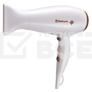 Фен SAKURA SA-4048W белый, 2200 Вт