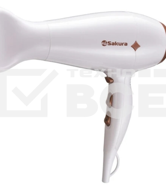 Фен SAKURA SA-4048W белый, 2200 Вт