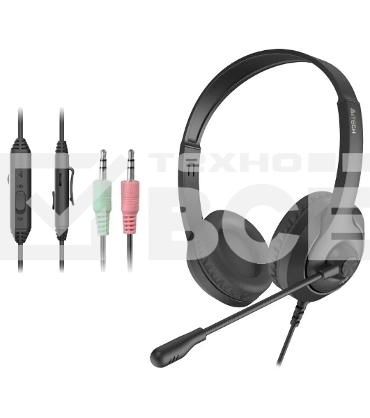 Гарнитура A4Tech Fstyler FH100 чёрный, проводная