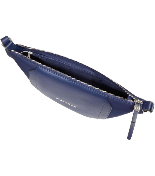 Сумка женская Piquadro Lyra CA6950W92T/BLU темно-синяя нейлон/натур.кожа