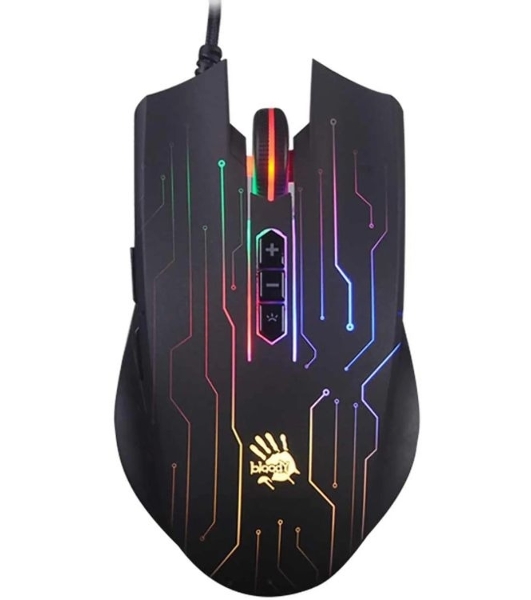 Мышь проводная A4Tech Bloody Q82 черный, 3200 dpi, USB, кнопки - 8