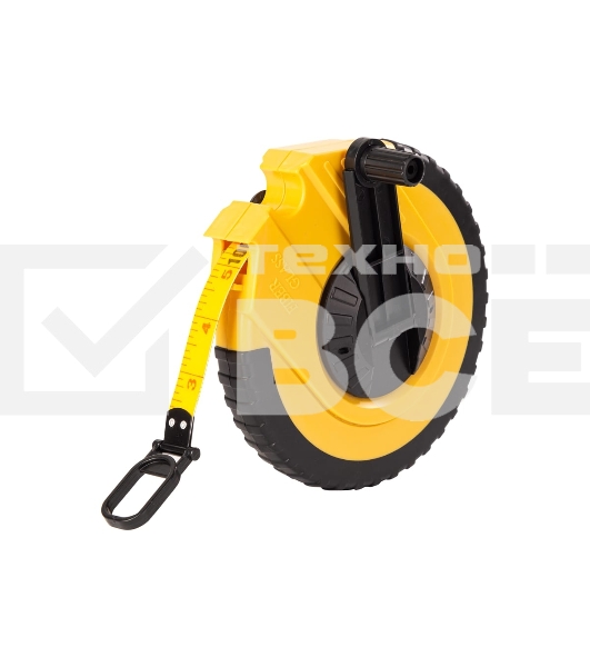 Мерная лента Deli DL9830ZY 30м x 14.5мм Ударопрочный корпус. Основной класс точности. Метрическое полотно из стекловолокна и ПВХ.