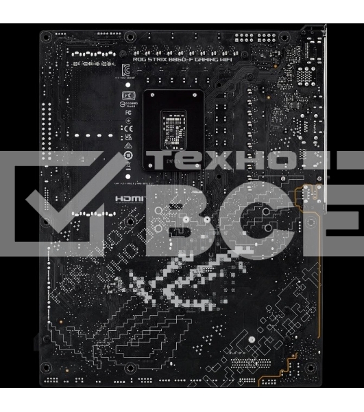 Материнская плата ASUS ROG STRIX B860-F GAMING WIFI, LGA 1851, Intel B860, 4xDDR5, 4xSATA, 4xM.2, 1xPCIe 5.0 x16, 1xPCIe 4.0 x16, 1xDP, 1xHDMI, 1x 2.5Gb LAN, 1xUSB 20Gbps, 1xUSB 10Gbps, 6xUSB-A 5Gbps, 2xUSB 2.0, 3x3.5 мм, 7.1, ATX