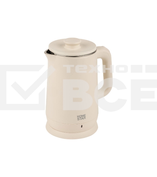 Чайник электрический Homestar HS-1006 1.8л бежевый, двойной корпус