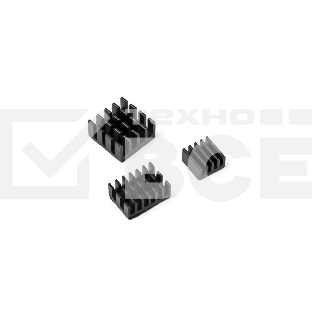 Набор радиаторов ACD RA537 Black 3 in 1 Heat Sink Set Aluminum for Raspberry Pi 4B