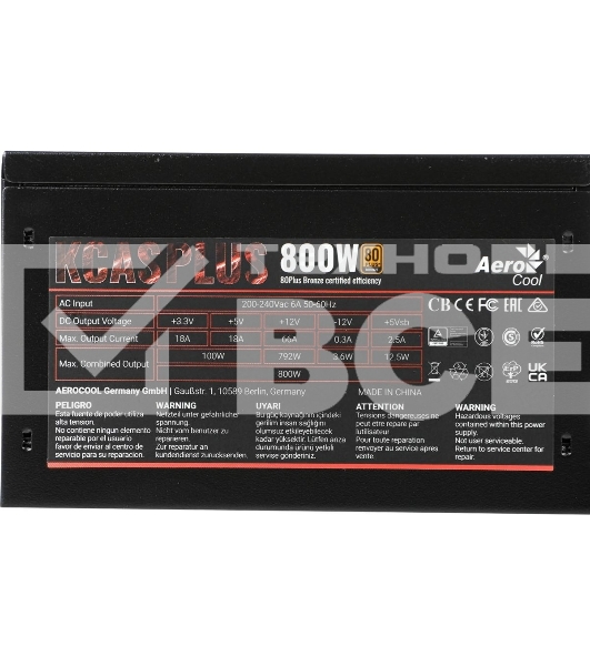 Блок питания Aerocool/Formula KCAS-800W, 800Вт, PLUS 80 PLUS Bronze, 120мм, черный