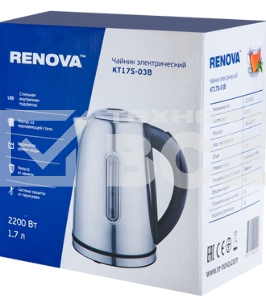 Чайник электрический Renova KT17S-03B