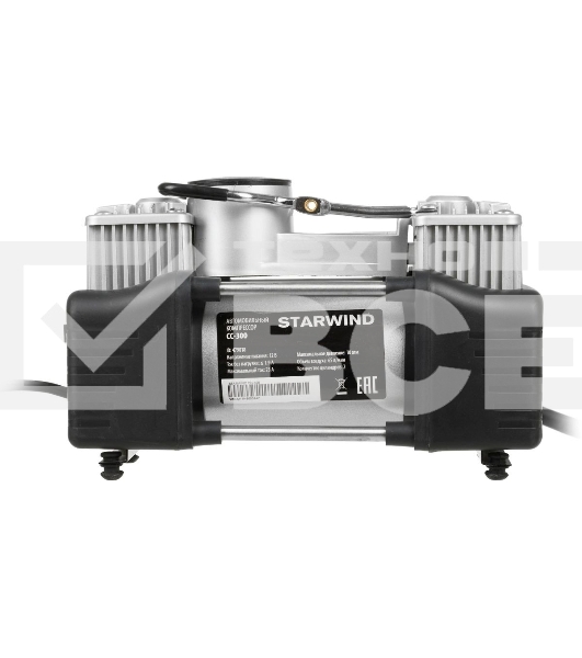 Автомобильный компрессор Starwind CC-300 65л/мин шланг 5м