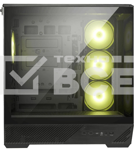 Компьютерный корпус MSI MAG PANO 130R PZ 2xUSB 3.2 Gen 1, 1xUSB 3.2 Gen2 Type-C, 3x120мм ARGB Reverse Blade Fan, 1x120мм ARGB Fan, 1 to 3 Fan PWM Splitter, Tempered Glass Window