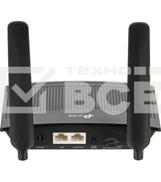 Роутер беспроводной TP-Link TL-MR100 N300 10/100BASE-TX/4G(3G) cat.4 черный