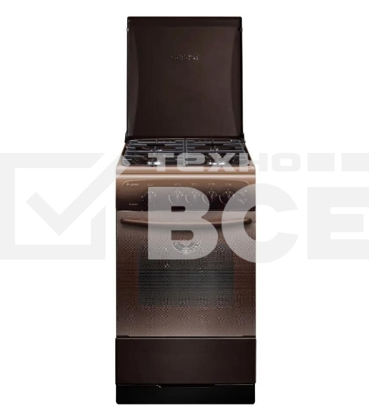 Плита газовая Gefest CG 50M04 K83 коричневый, конфорок 4 газовых, духовка 42 л, 50 см x 85 см x 57 см