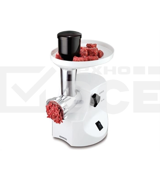 Мясорубка электрическая Kenwood MG450 белый, 1400 Вт, 1.5 кг/мин, реверс, защита от перегрузки, насадки - 5