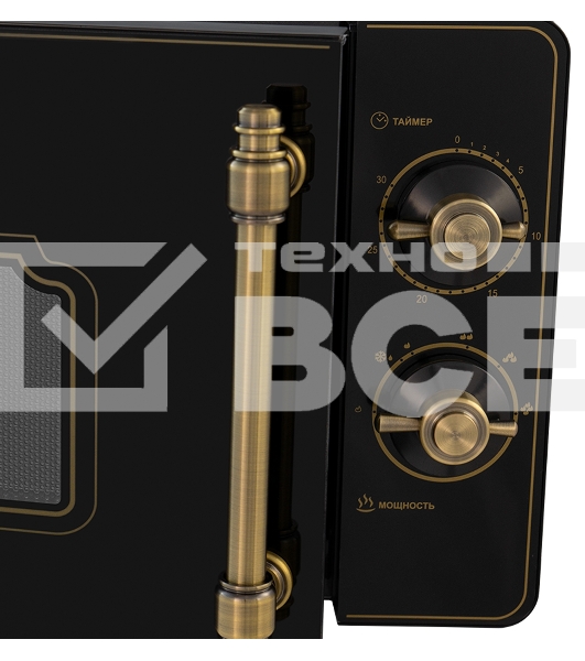 Микроволновая печь LEX FSMO M.02 BL черный, 20 л, 700 Вт, переключатели - поворотный механизм
