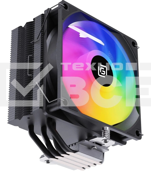 Устройство охлаждения(кулер) Oklick OG-CPC180FRGB-PWM1 RGB Soc-AM5/AM4/1151/1200/2066/2011/1700 черный 4-pin 20dB Al+Cu 180W 820gr Ret